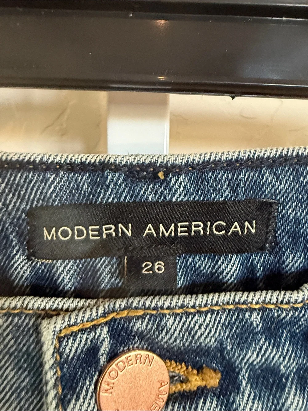 NWT Modern American High Rise Jackson The Dad Relaxed Straight Jean stereo blue - Picture 3 of 8